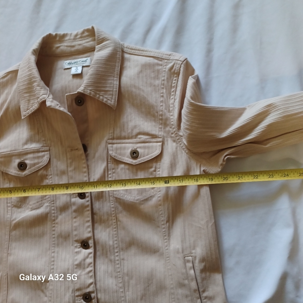 Coldwater Creek Women Size 10 Light Tan Utility Jacket - Picture 9 of 11